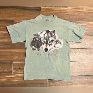 Wolf Alaska Collection Within Sight T-Shirt‎ Size Large Vintage
